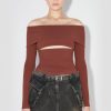 MISBHV Elena Off Shoulder Longsleeve Brown Hot