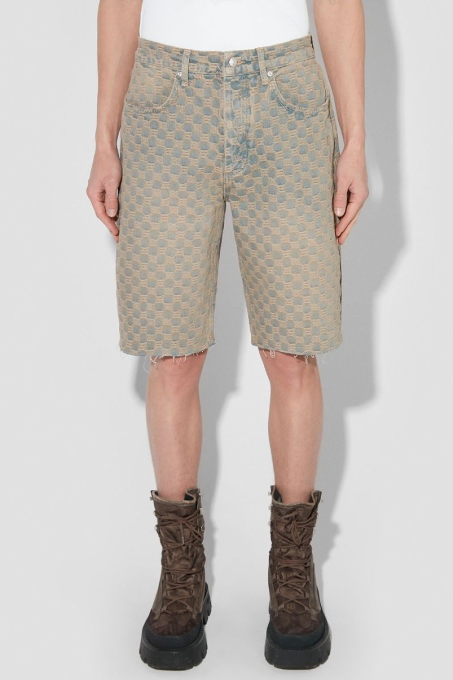 MISBHV Jacquard Denim Monogram Shorts Blue Online