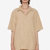 MISBHV Resort Monogram Viscose Wool Shirt Beige Online