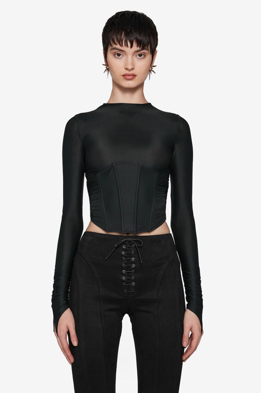 MISBHV Pandora Longsleeve Corset Black Best