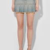 MISBHV Sunset Wash Denim Pleated Skirt Blue Online