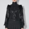 MISBHV Faded Faux Leather Jacket With Fur Sleeves Black Wholesale