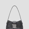 MISBHV Leather Shoulder Bag Mini Washed Black New