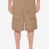 MISBHV Jordan Barrett 3D Embossed Oversize Monogram Cargo Shorts Olive Hot