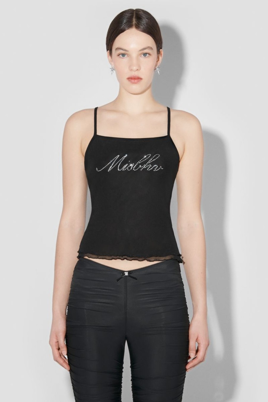 MISBHV Misbhv Crystal Mesh Tank Top Black Hot