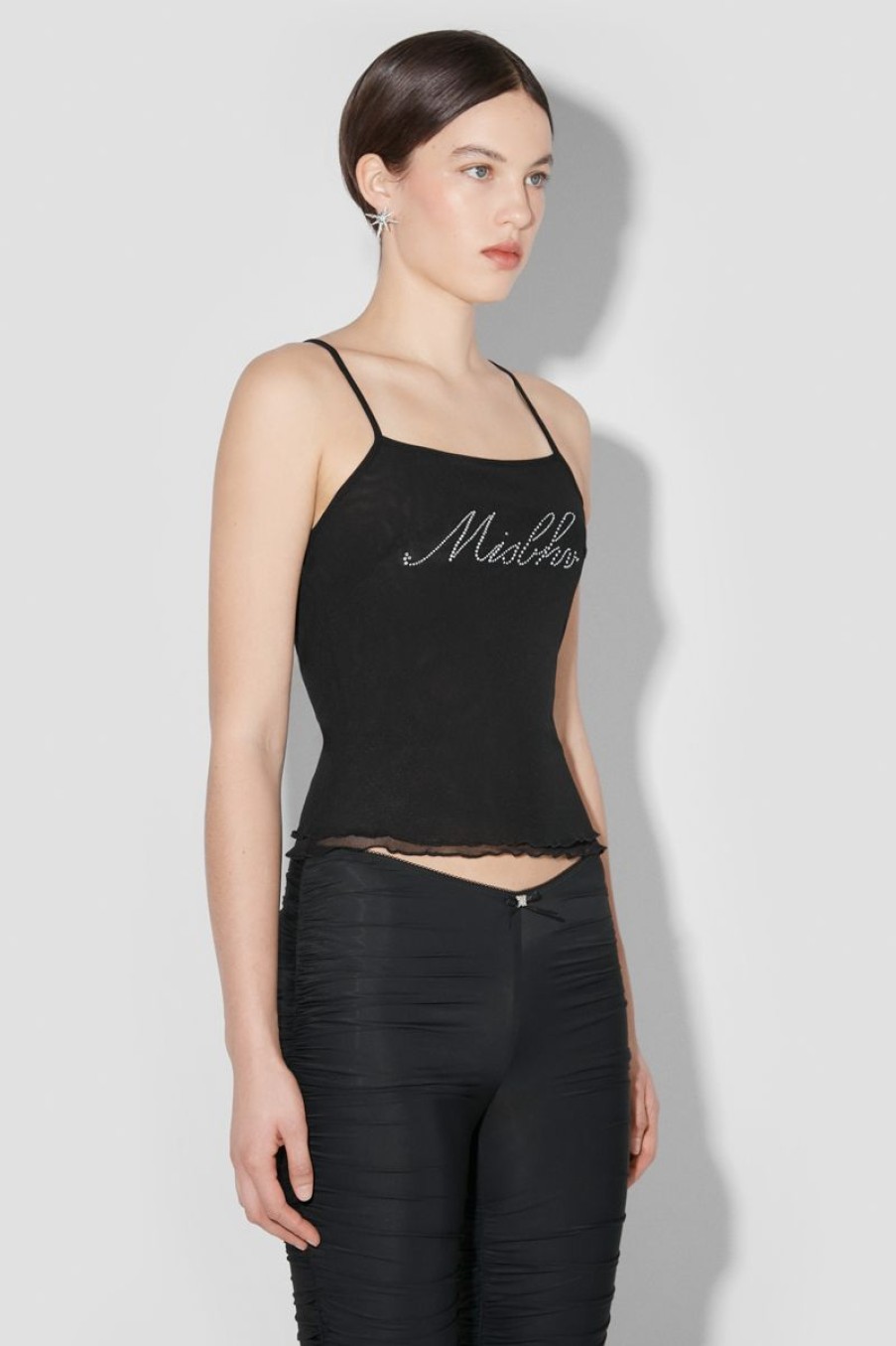 MISBHV Misbhv Crystal Mesh Tank Top Black Hot