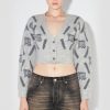 MISBHV M Argyle Knit Cardigan Perfect Grey Online