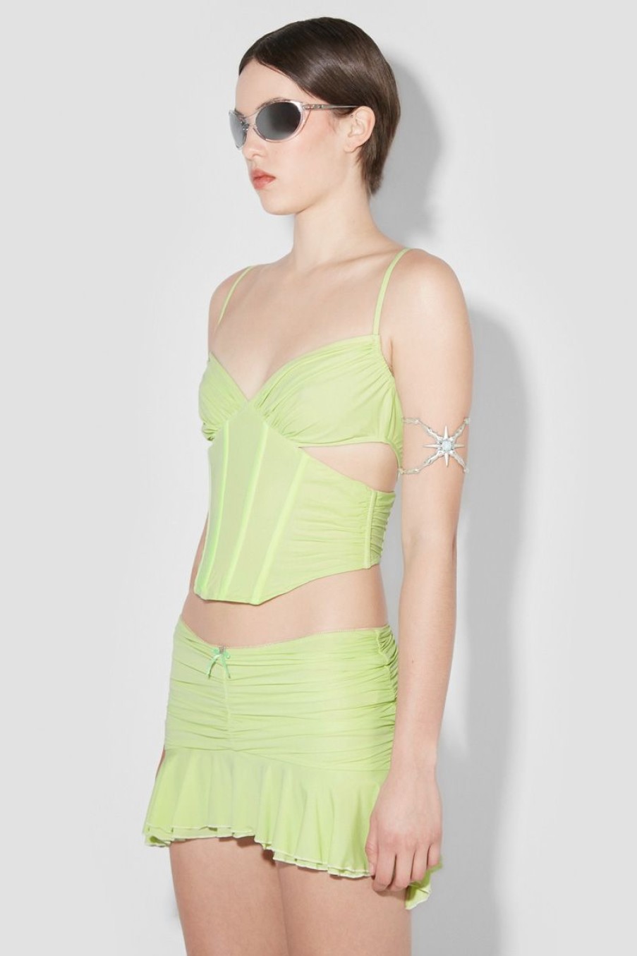 MISBHV Pandora Lycra Corset Lime New