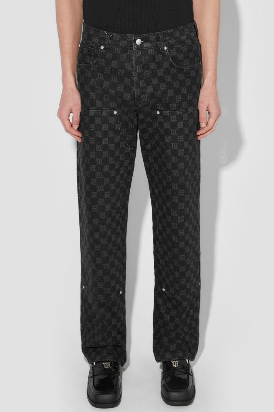 MISBHV Denim Monogram Carpenter Trousers Black Hot