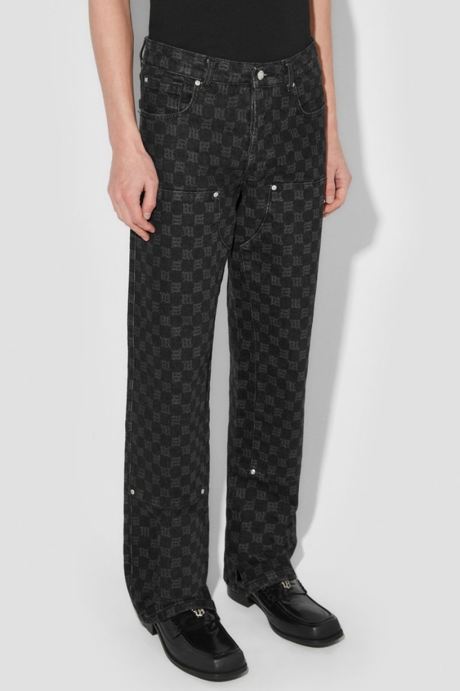 MISBHV Denim Monogram Carpenter Trousers Black Hot