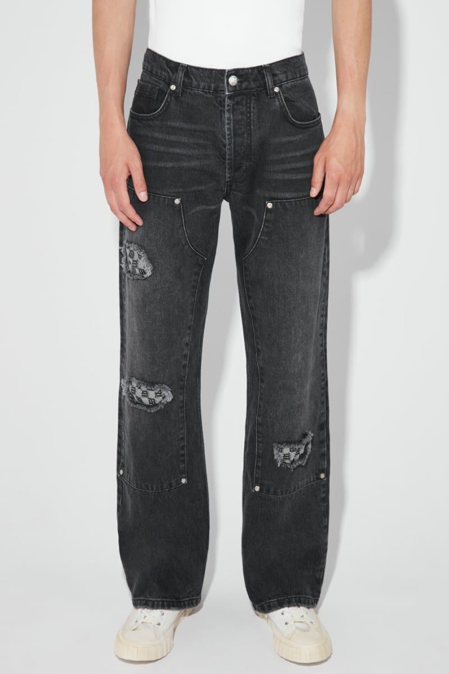 MISBHV Monogram Carpenter Trousers Black Clearance