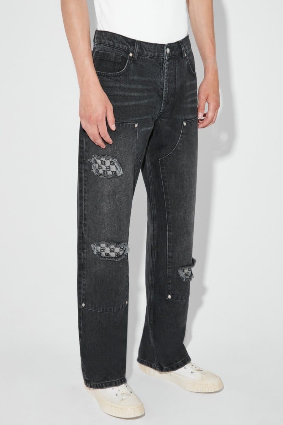 MISBHV Monogram Carpenter Trousers Black Clearance