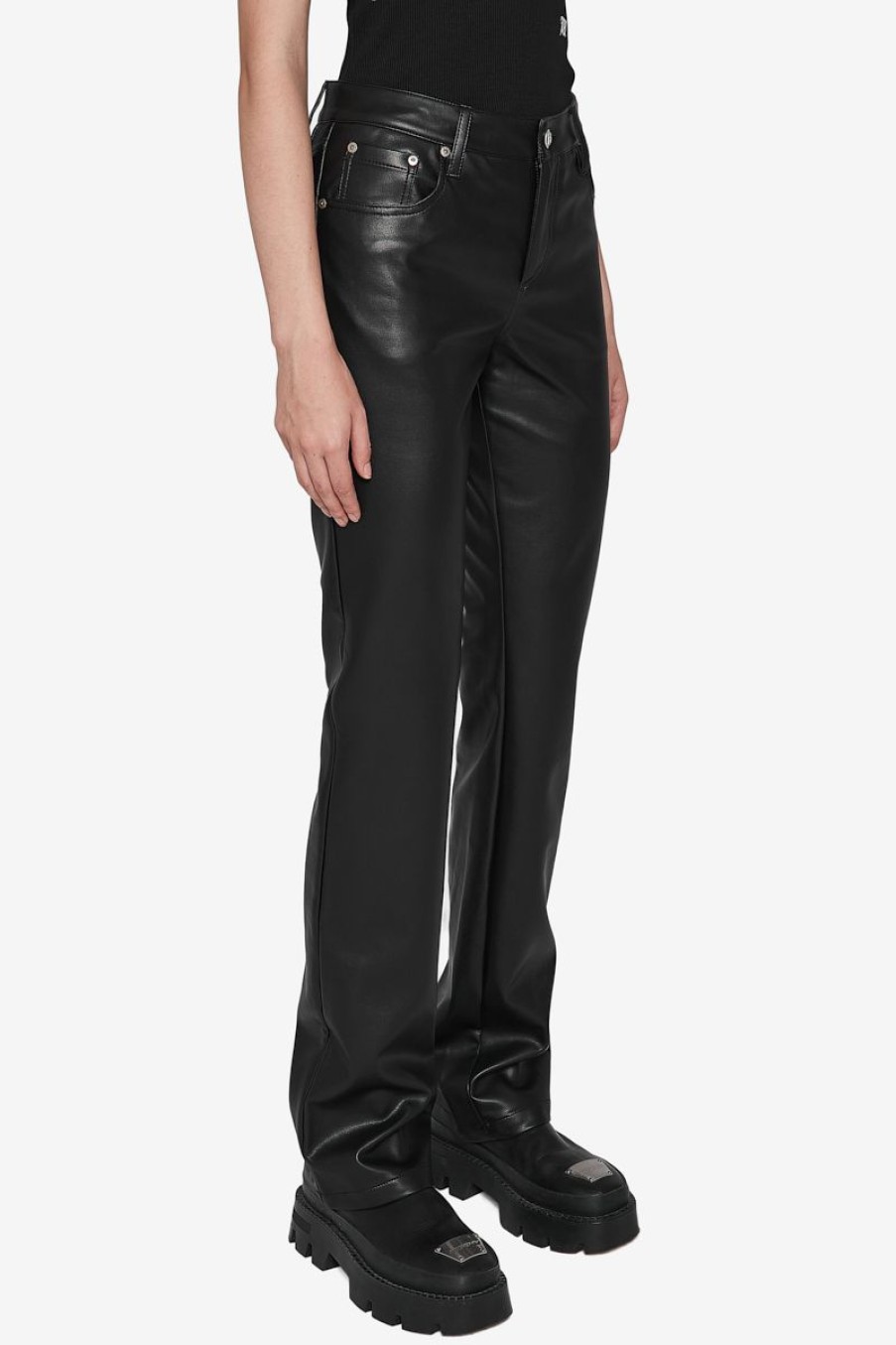 MISBHV Vegan Leather Trousers Black Online