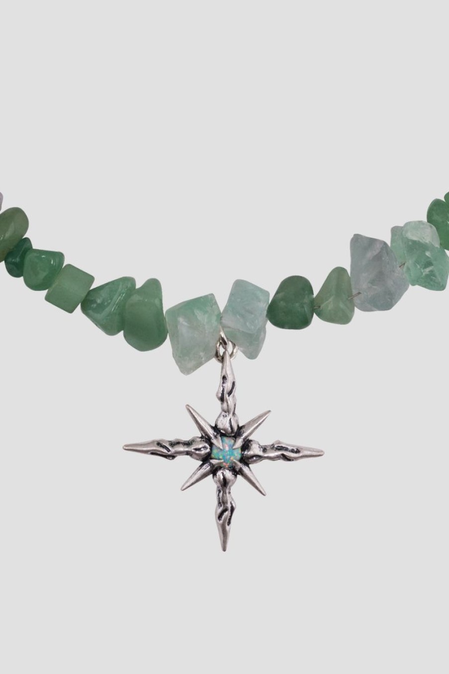 MISBHV Ibiza Necklace Green/Silver New