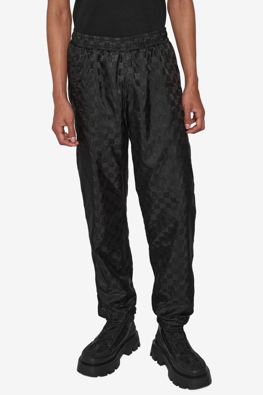 MISBHV Nylon Monogram Track Trousers Black New