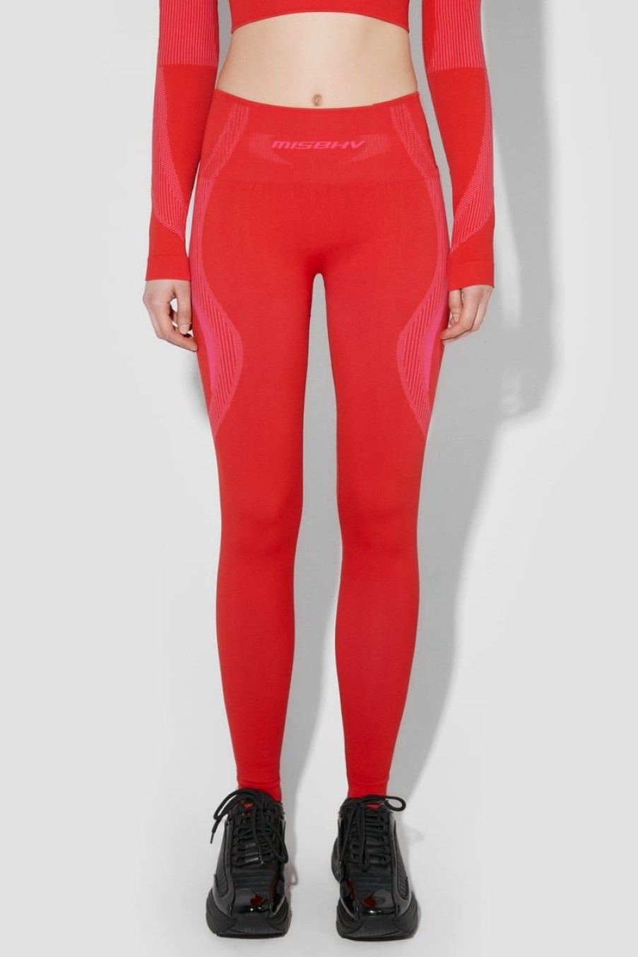 MISBHV Sport Leggings Coral Red New