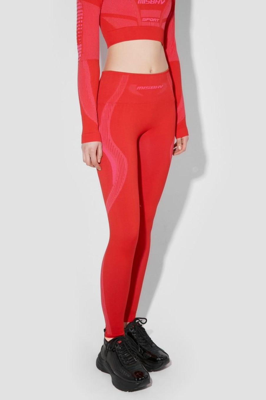 MISBHV Sport Leggings Coral Red New