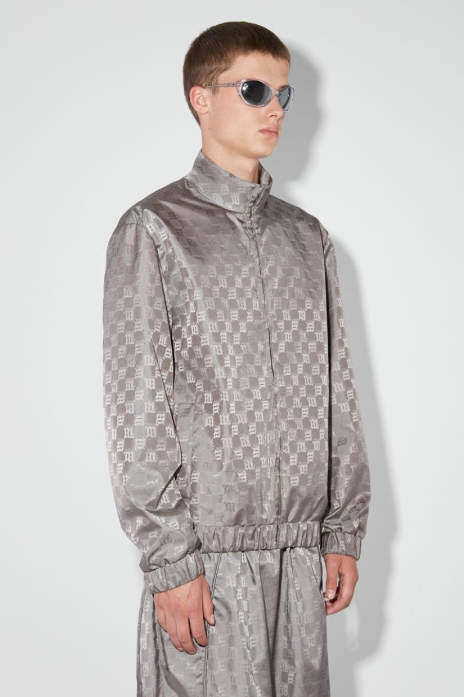 MISBHV Nylon Monogram Track Jacket Grey Clearance