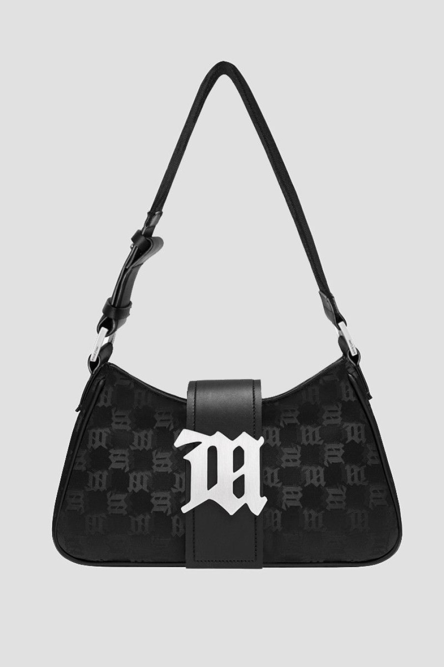 MISBHV Nylon Monogram Shoulder Bag Medium Black Hot