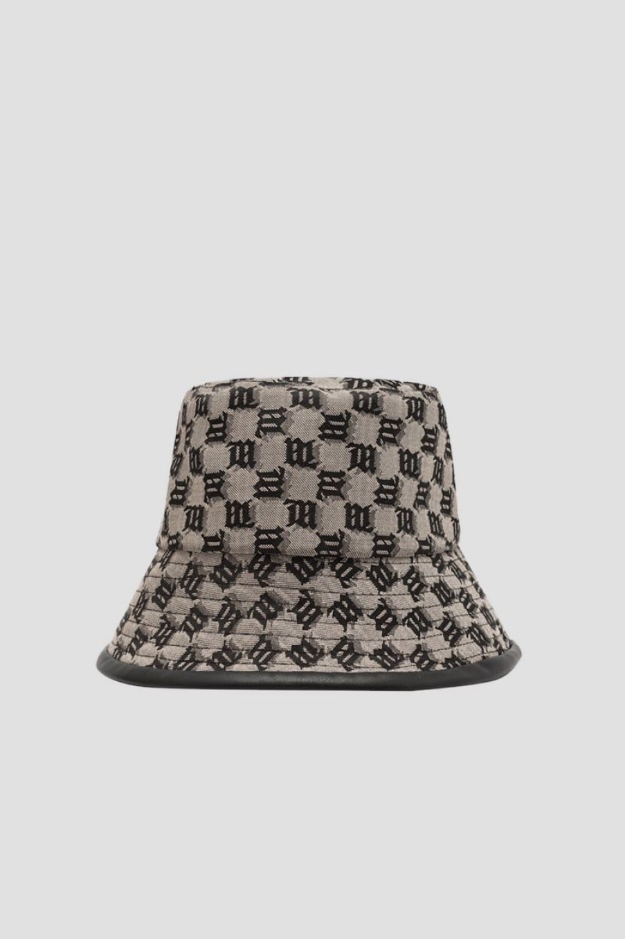 MISBHV Leather-Trimmed Monogram Bucket Hat Multicolor Online