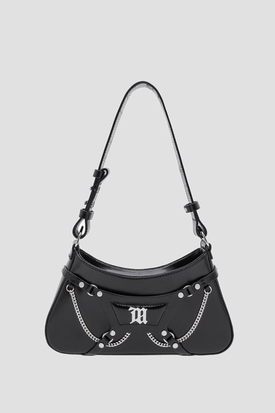 MISBHV Leather Fetish Shoulder Bag Black Wholesale