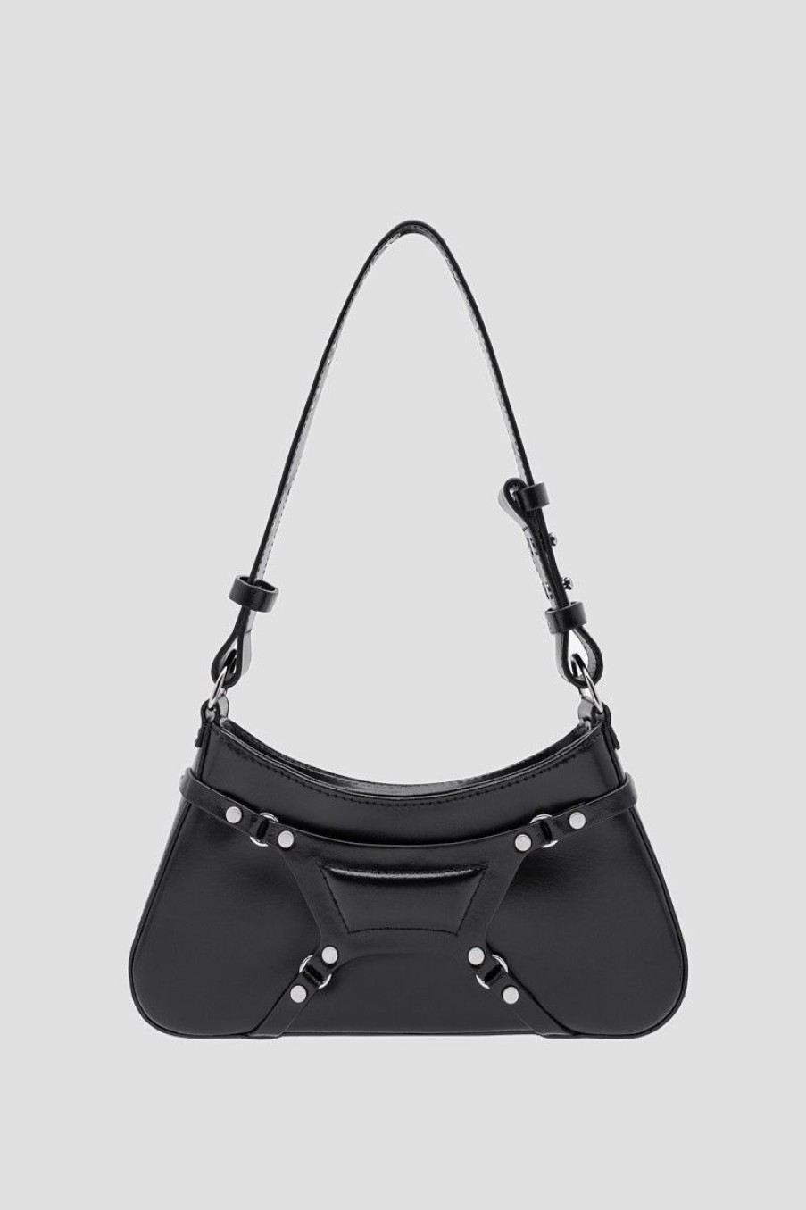 MISBHV Leather Fetish Shoulder Bag Black Wholesale