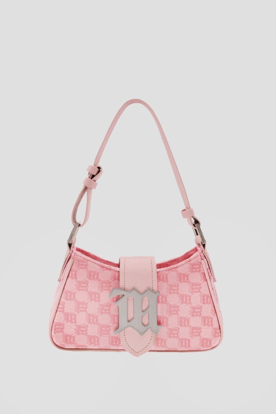 MISBHV Jacquard Monogram Shoulder Bag Small Bubblegum Hot