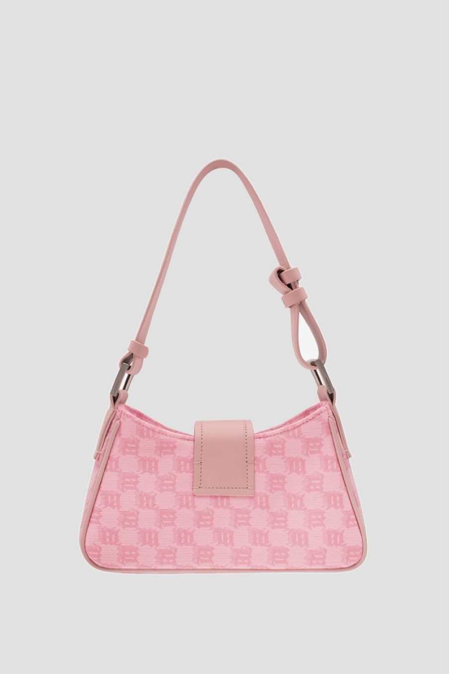 MISBHV Jacquard Monogram Shoulder Bag Small Bubblegum Hot