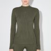 MISBHV Ribbed Longsleeve Mockneck Grunge Olive Best