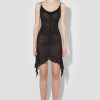 MISBHV Recycled Viscose Chiffon Mini Dress Black Clearance