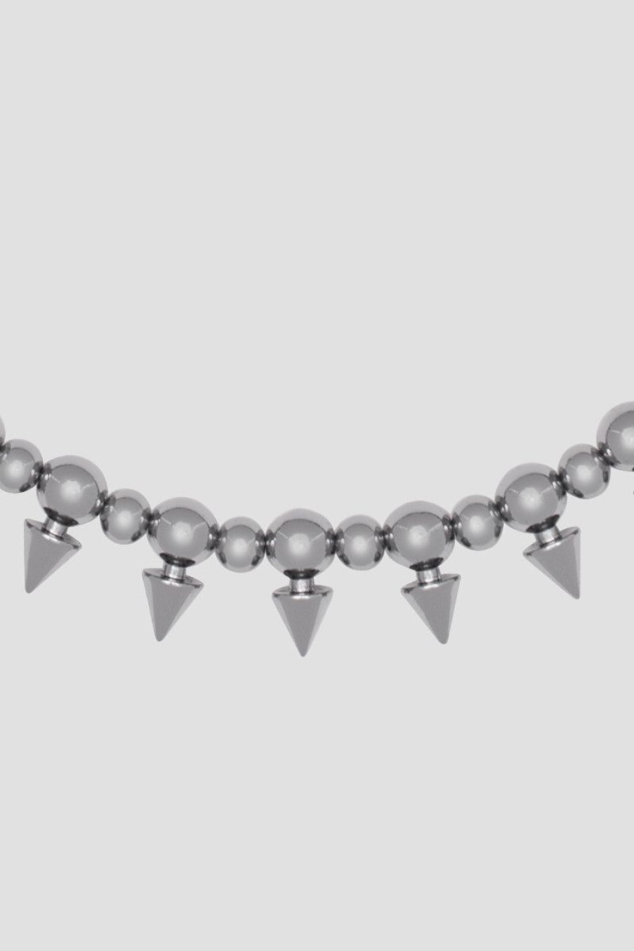 MISBHV Ball Chain Spike Necklace Silver Best