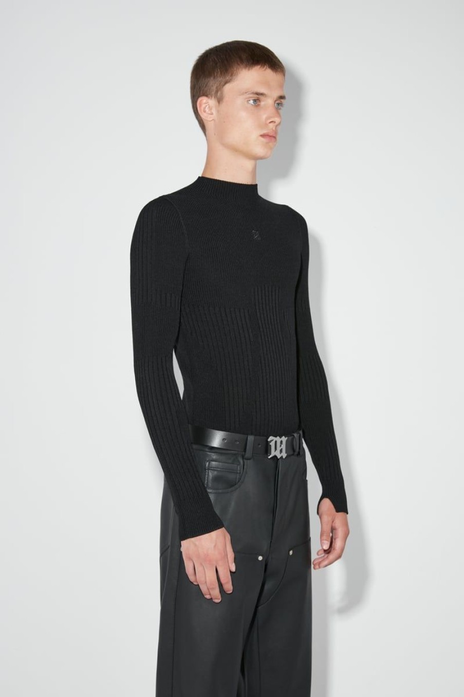 MISBHV Ribbed Longsleeve Mockneck Black New