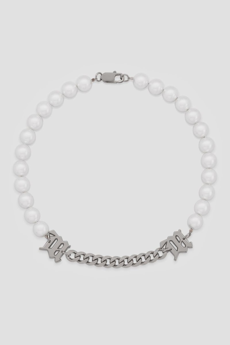 MISBHV Pearl & Curb Link Choker White New