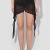 MISBHV Recycled Viscose Chiffon Mini Skirt Black Hot