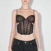 MISBHV Mesh Monogram Corset Black New