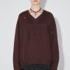 MISBHV Distressed Knit Brown Wholesale