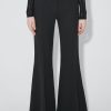 MISBHV Fluid Flared Crepe Trousers Black New