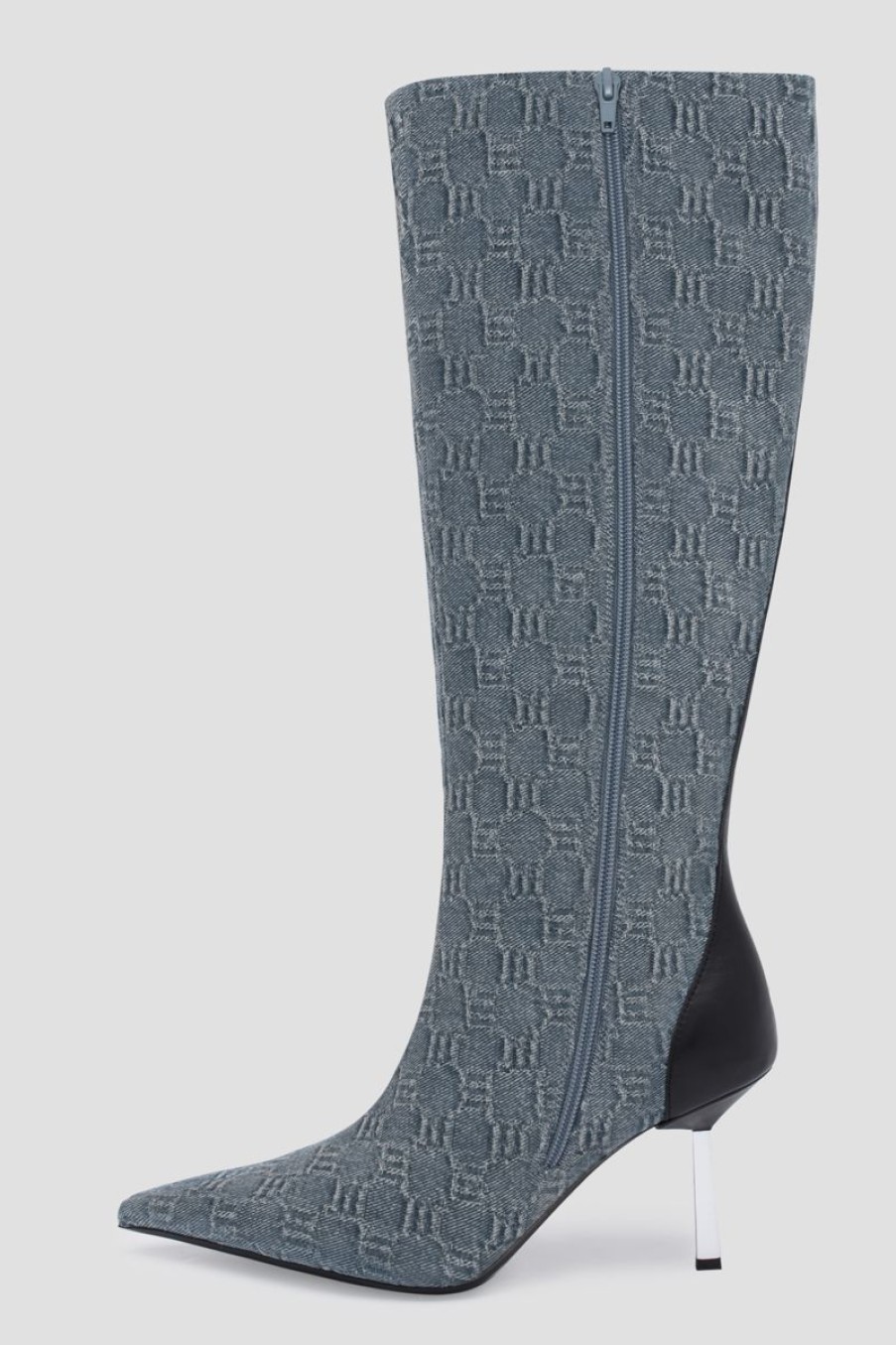 MISBHV Sasha Knee High Boot Washed Denim Hot