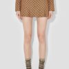 MISBHV Jacquard Monogram School Skirt Brown Best