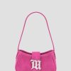 MISBHV Suede Shoulder Bag Mini Fuchsia Clearance