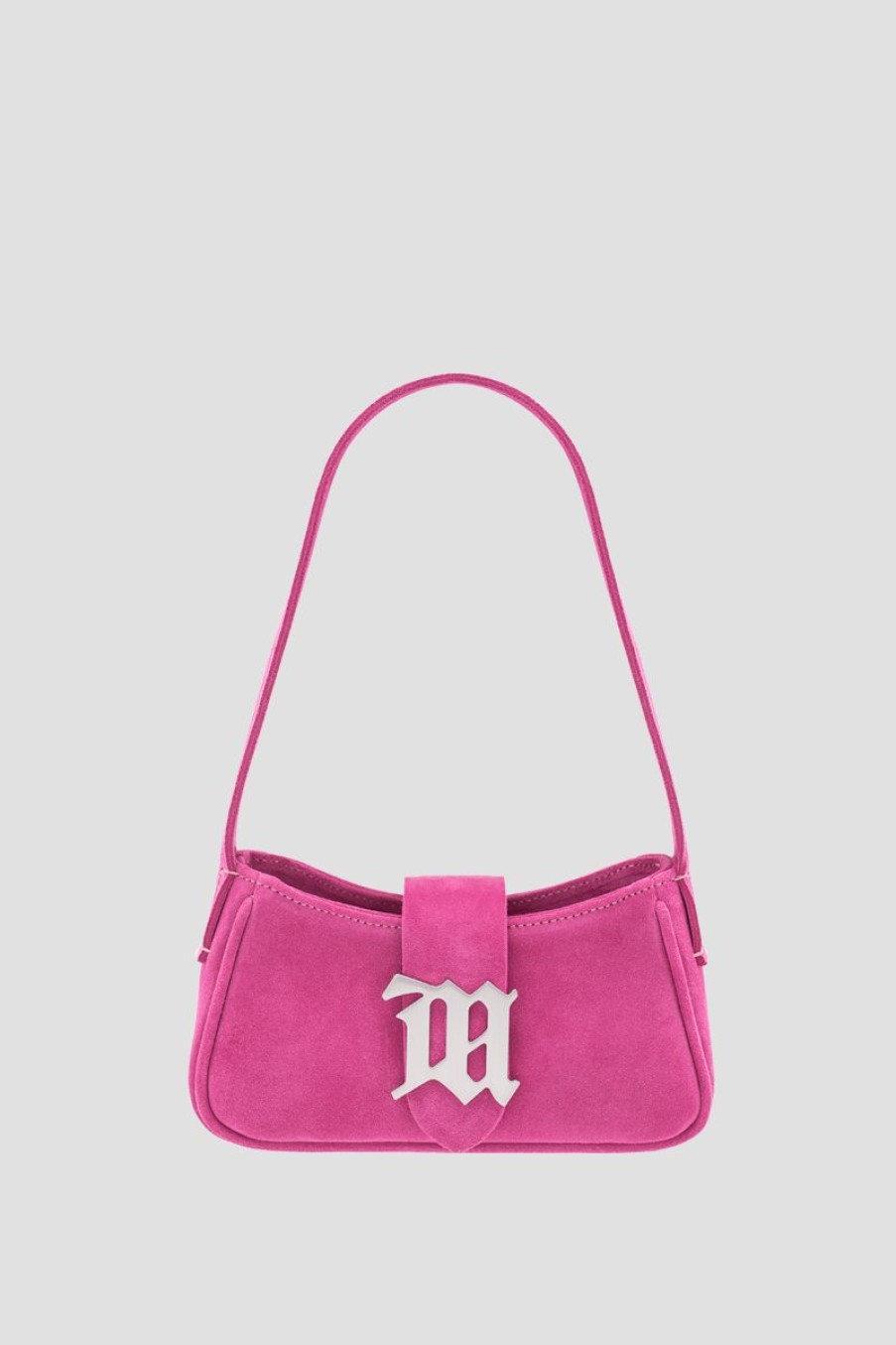 MISBHV Suede Shoulder Bag Mini Fuchsia Clearance