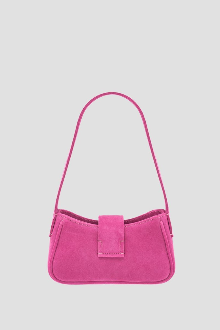 MISBHV Suede Shoulder Bag Mini Fuchsia Clearance