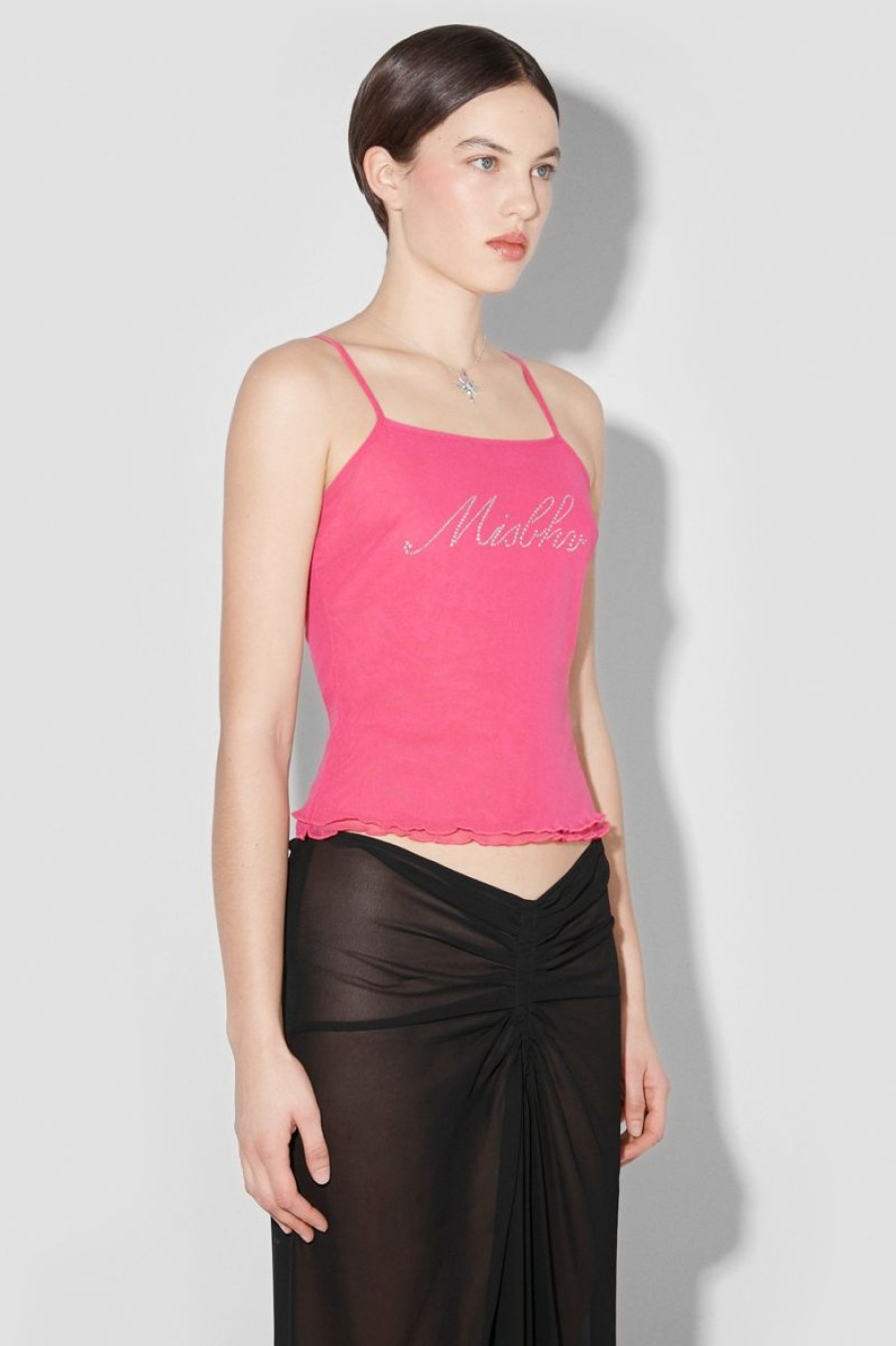 MISBHV Misbhv Crystal Mesh Tank Top Pink Online