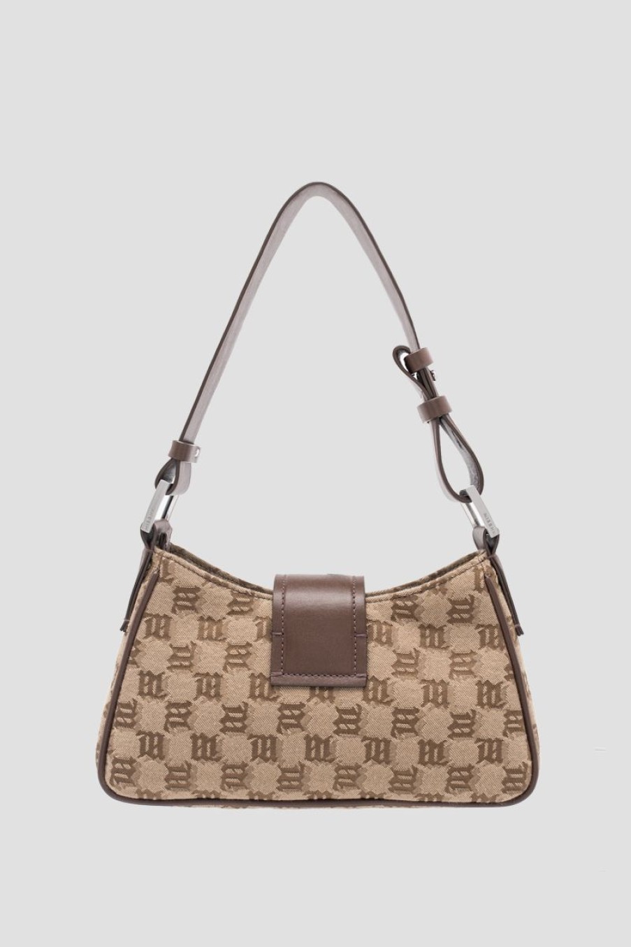 MISBHV Jacquard Monogram Shoulder Bag Small Biscotto Online