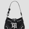 MISBHV Leather Shoulder Bag Small Studded Black Best