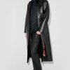 MISBHV Lily / Orchid / Robert Mapplethorpe Leather Coat Black Clearance