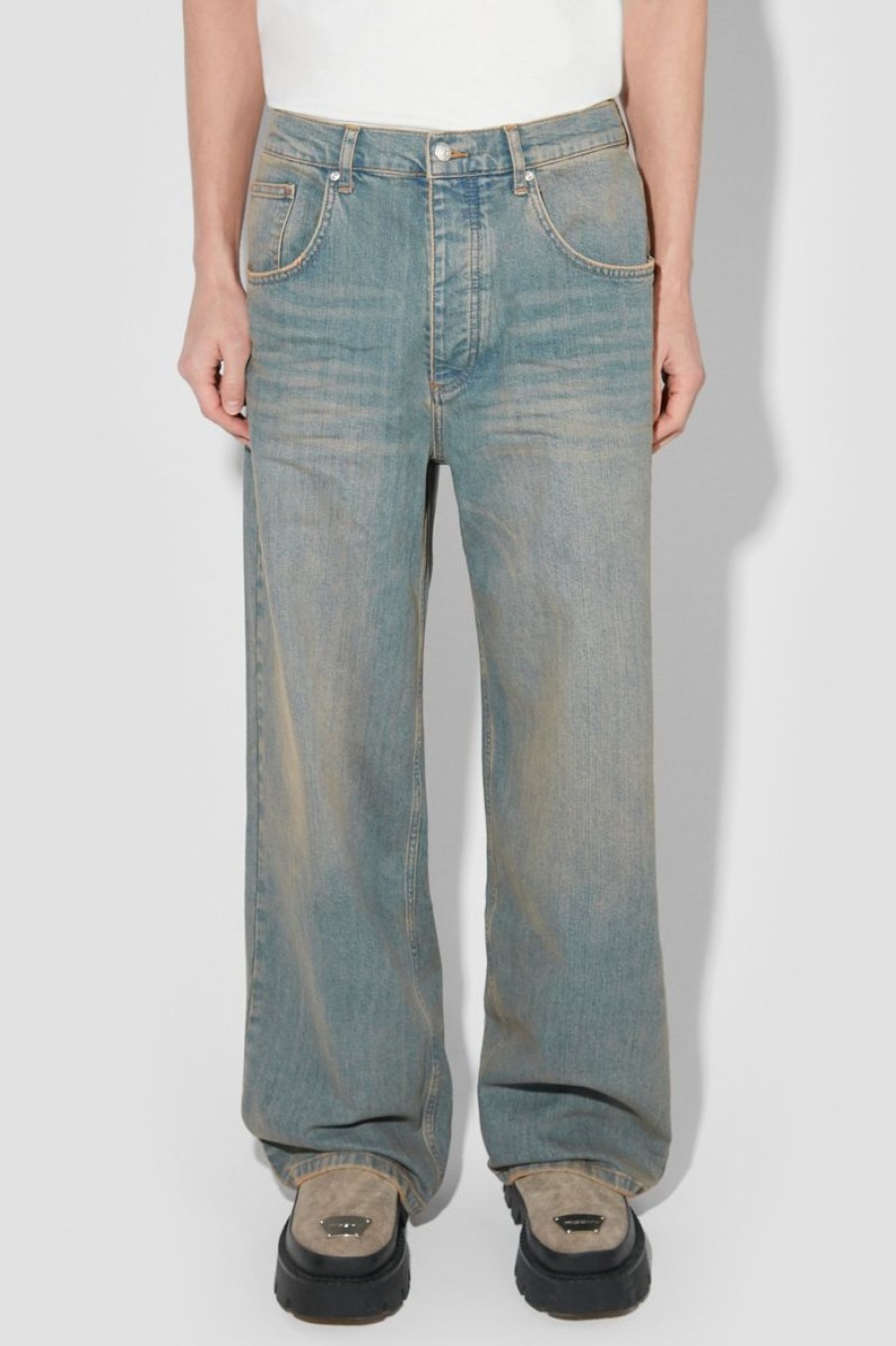 MISBHV Sunset Wash Baggy Denim Trousers Blue Online