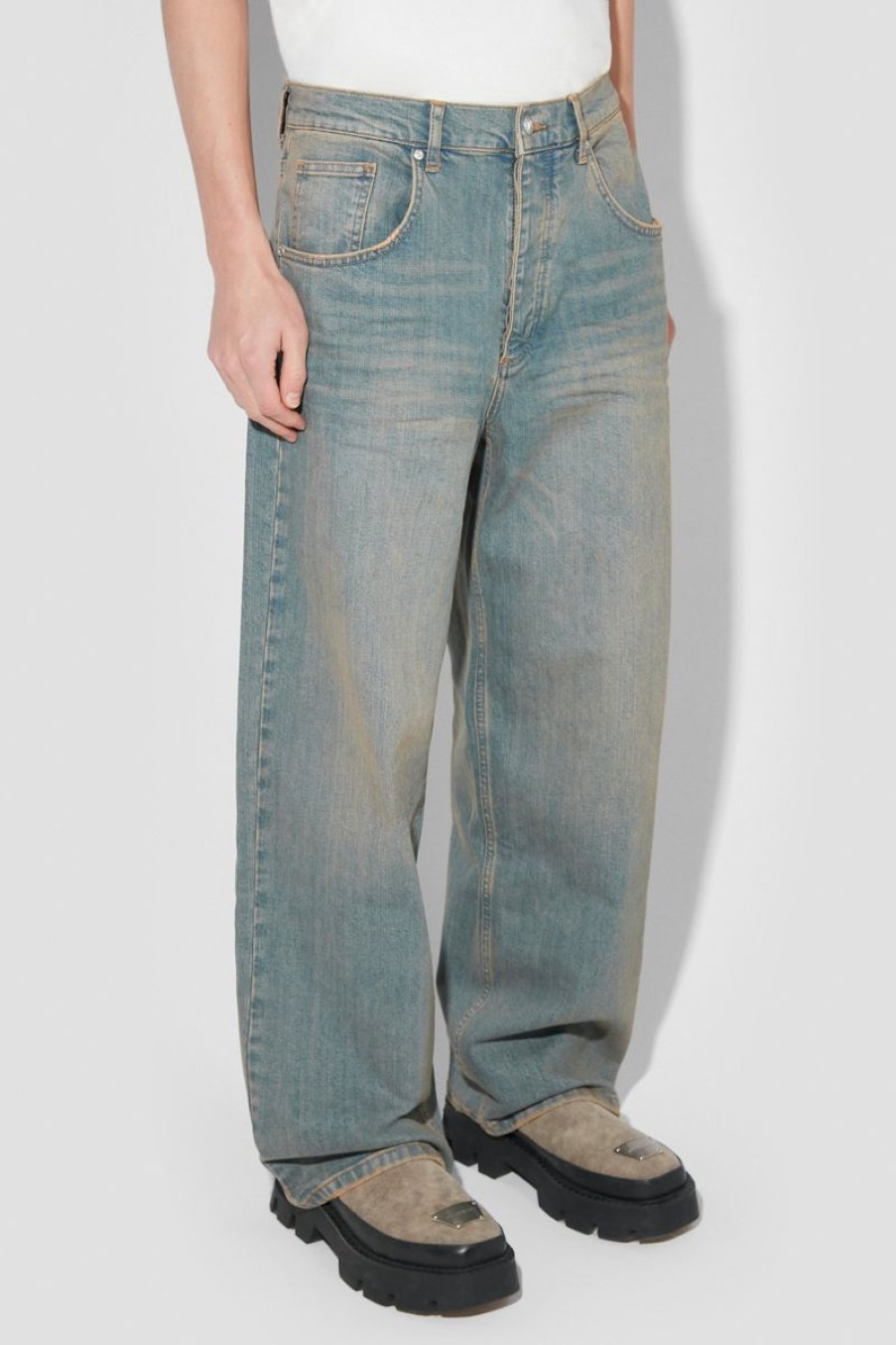 MISBHV Sunset Wash Baggy Denim Trousers Blue Online