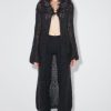 MISBHV Knitted Elongated Cardigan With Fur Black Wholesale