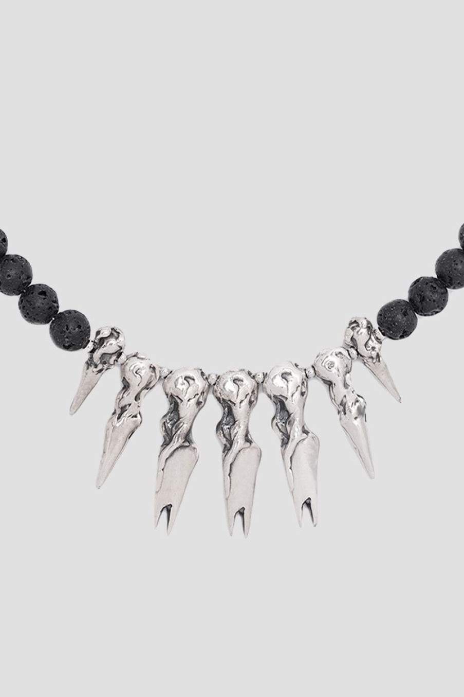 MISBHV Spike Choker Necklace Black/Silver Hot